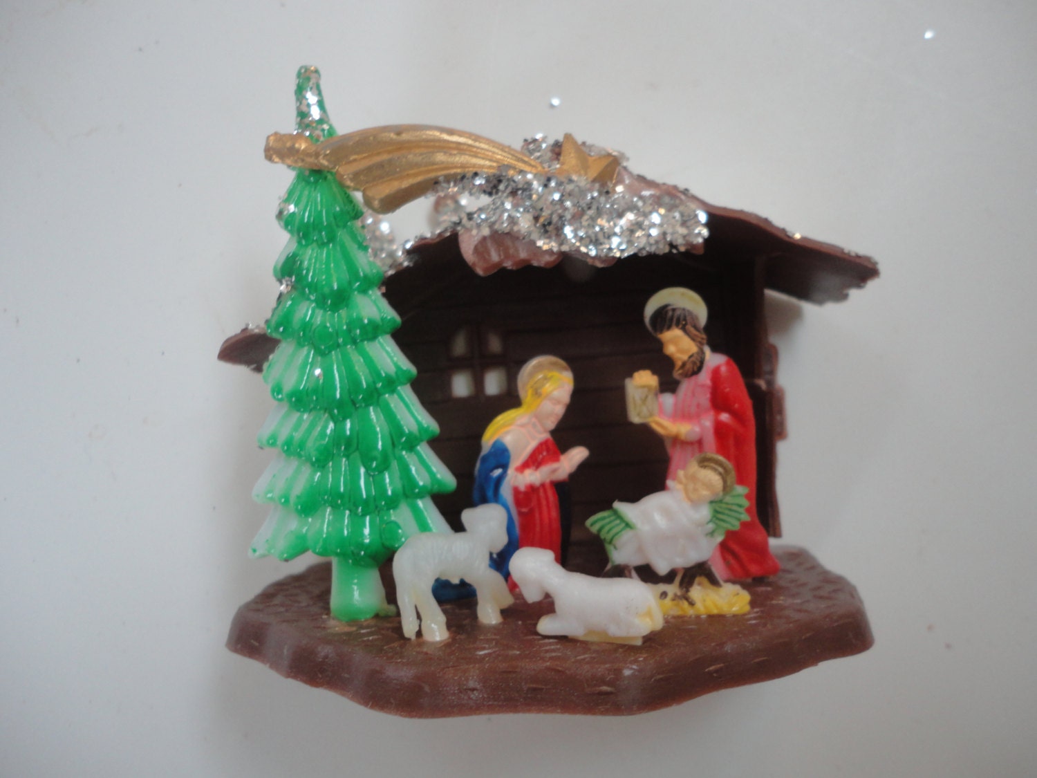 plastic nativity scene