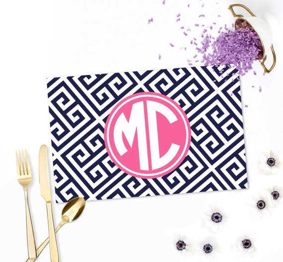 Items similar to Personalized Paper Placemats, Custom Placemats, Monogram Placemat, Bridal