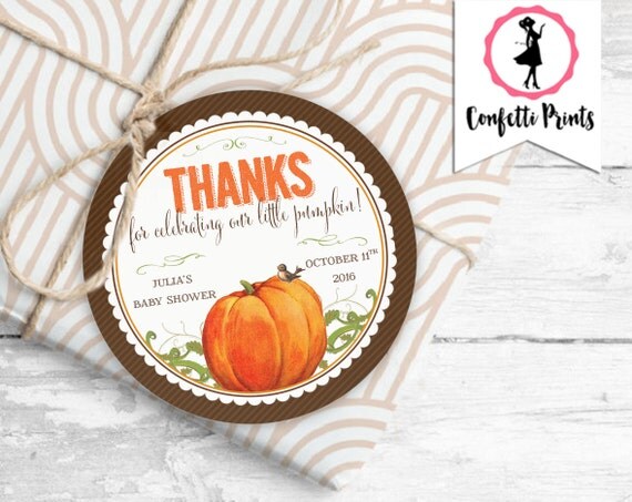 LITTLE PUMPKIN Baby Shower Favor Tag | Thank You Tags | Pumpkin Baby Shower | Fall Baby Shower | Pumpkin First Birthday | Pumpkin Birthday Il_570xn