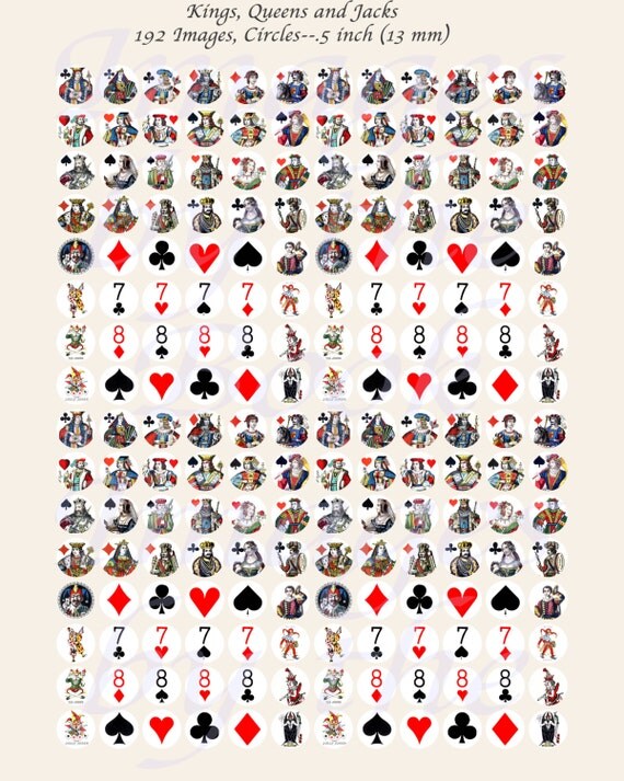 Kings Queens Jacks and Jokers Playing Card Printables ONE