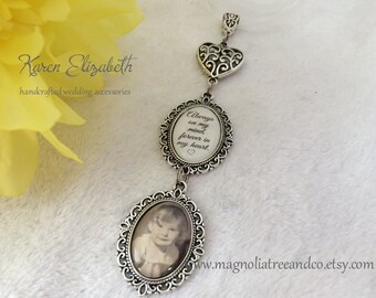 Bridal Charm, Wedding Bouquet Charm, Memorial Charm, Oval Pendant, Custom Photo, Karen Elizabeth, Wedding Charm, Always on my mind.. (BC011)
