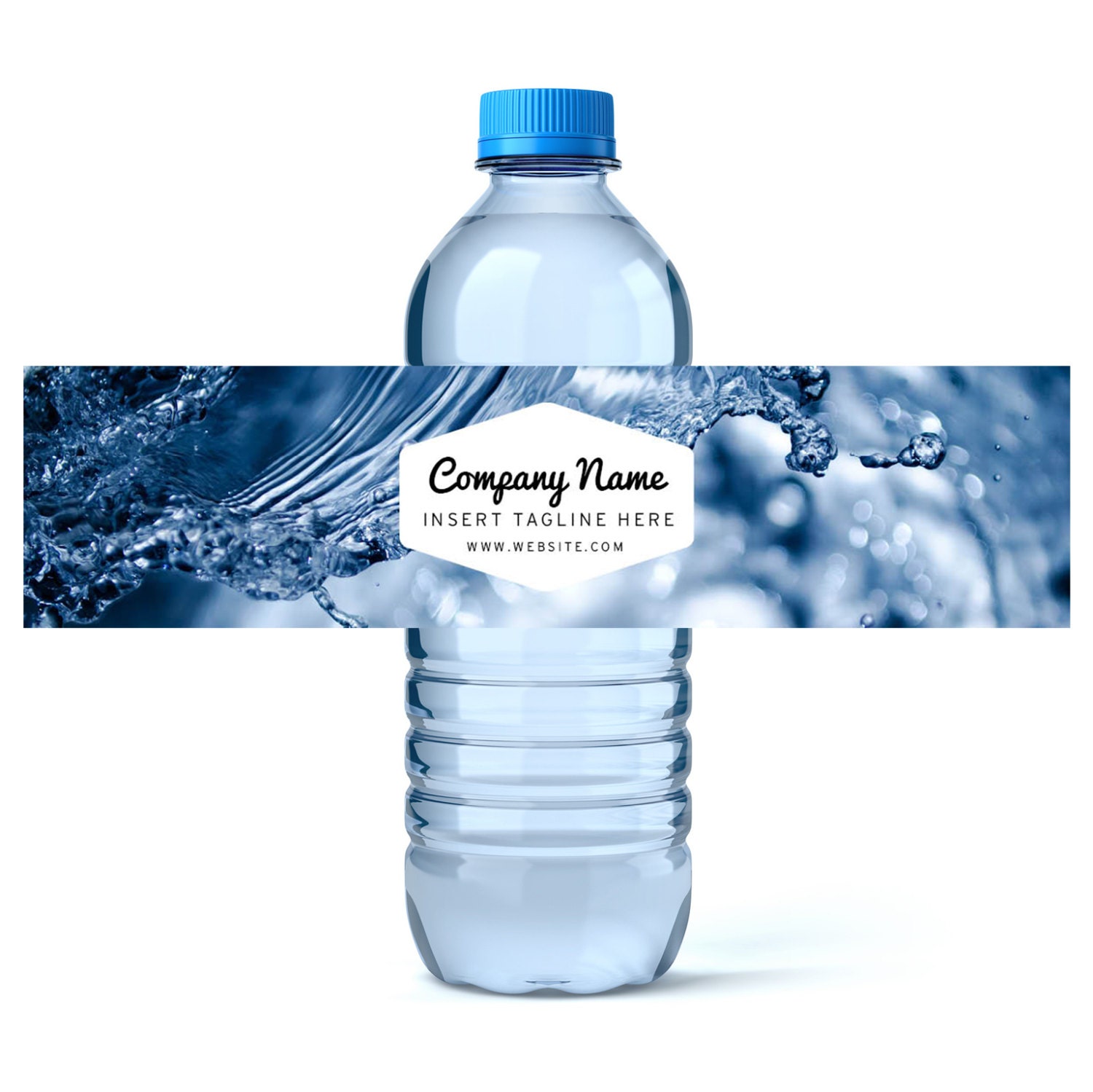 Custom Water Bottle Labels Your Business Logo or Design