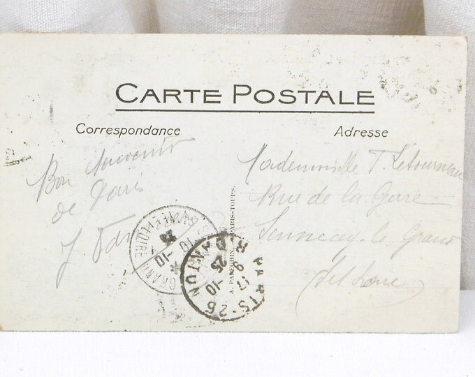Antique French Black and White Postcard, Paris, Le Grand Palais, French Country Decor, Vintage, Parisian Retro Interior, Provencal, Home