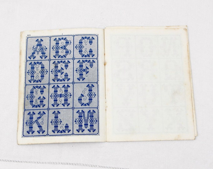 Antique French Alphabet Sajou Cross Stich Embroidery Pattern Pamphlet / Booklet, French Vintage Decor, Craft Supplies, Sewing, Couture Craft Antique French Alphabet Sajou Cross Stich Embroidery Pattern Pamphlet / Booklet, French Vintage Decor, Craft Supplies, Sewing, Couture Craft