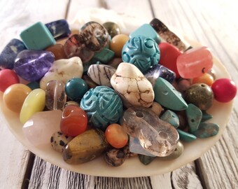 Mixed Gemstone Beads Mixed Size Assorted Color