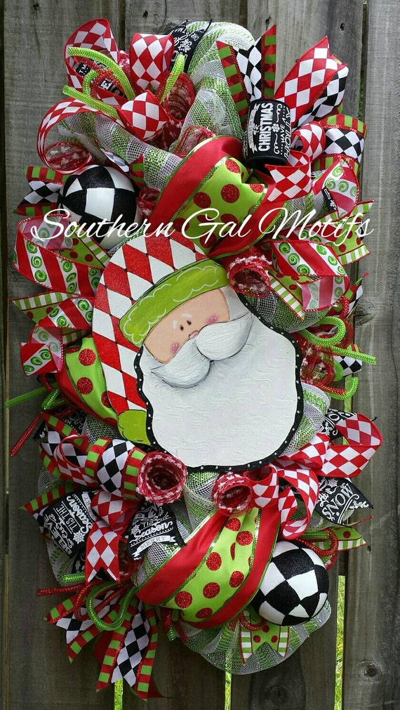 harlequin santa wreath christmas swag christmas harlequin harlequin santa wreath christmas swag christmas harlequin