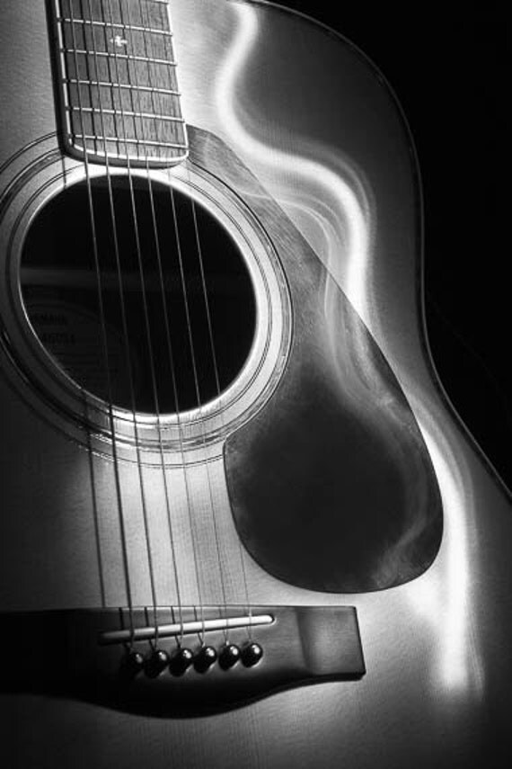 Guitar wall art fine art photography black and white wall