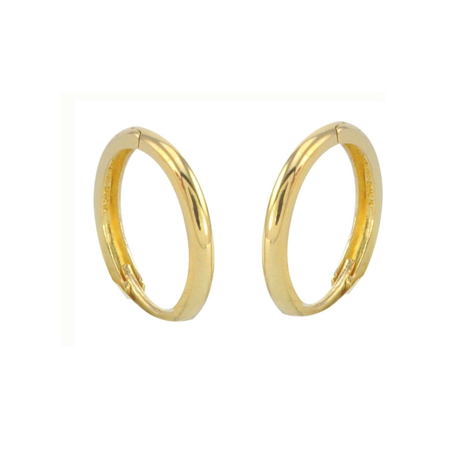 10k Yellow Gold Hoop Earrings 15mm Medium-Large by click4gems