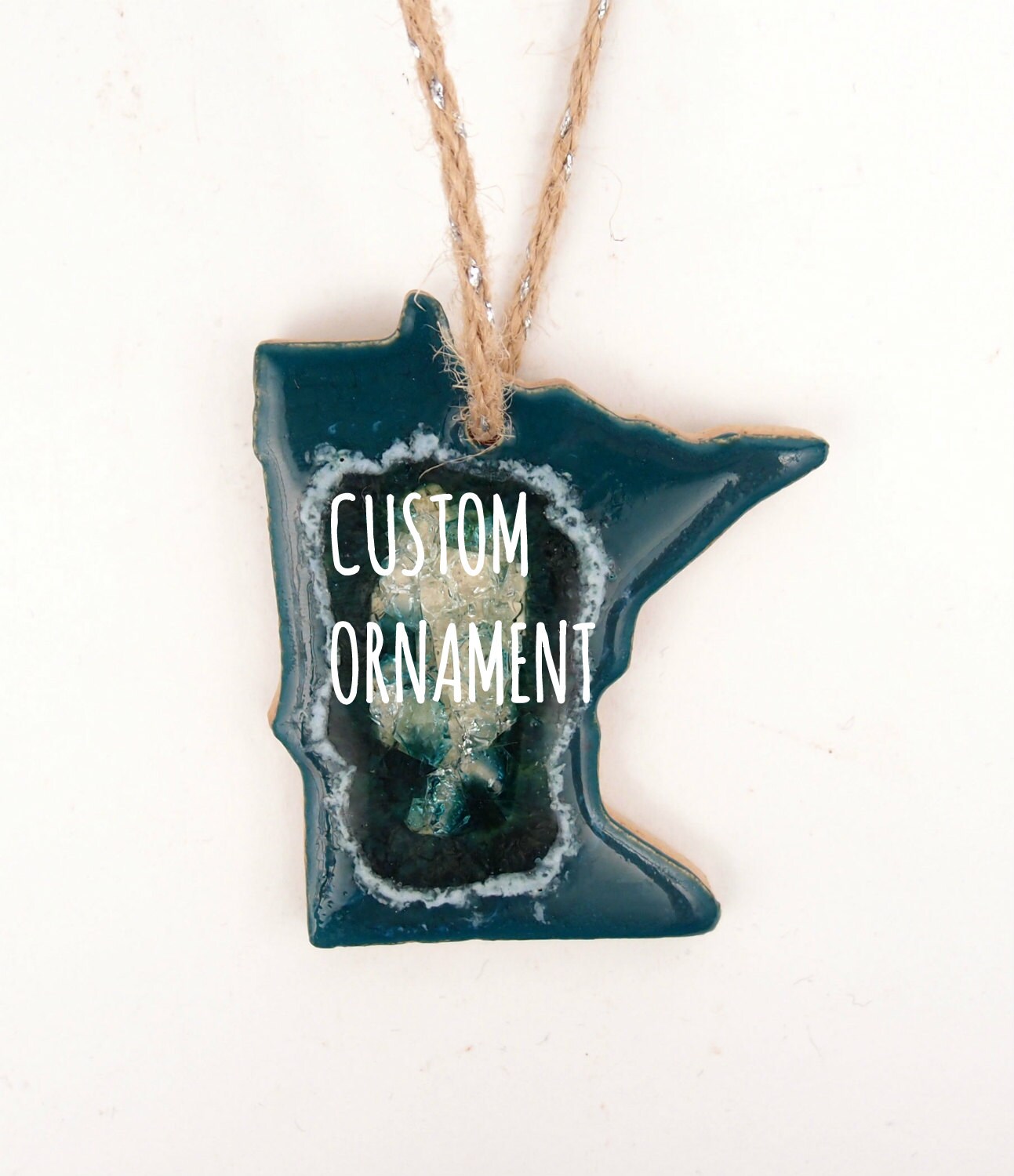 CUSTOM MINNESOTA ORNAMENT Choose from over by Dock6PotteryandTile
