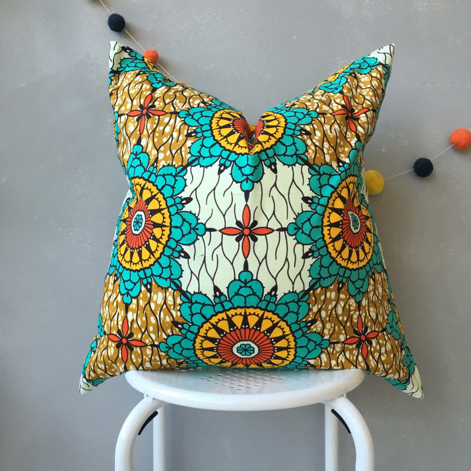 African Pillow Cover 20 x 20 pillow home decor