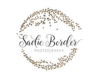 Glitter Circle Logo - Premade Photography Logo and Watermark Design - Photography or Boutique Logo - Business Branding