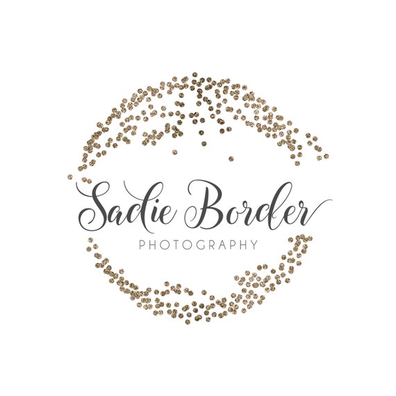 Glitter Circle Logo Premade Photography Logo and Watermark