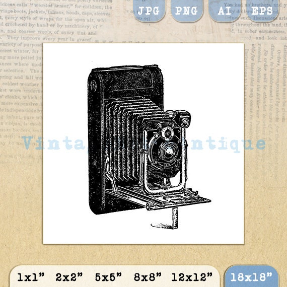 Old Fashioned Camera Digital Image Download by VintageRetroAntique