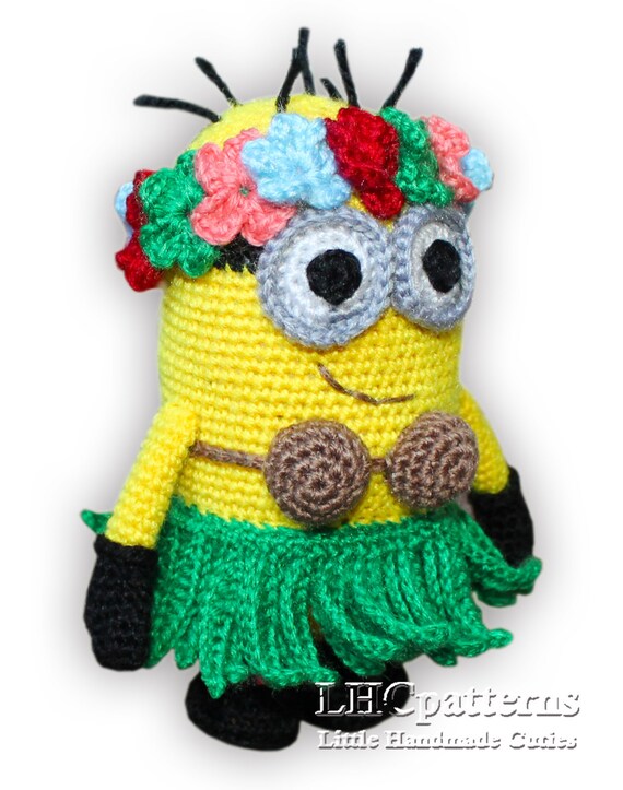 Crochet Minion Hula Pattern, Minion Hawaii Girl Crochet ...