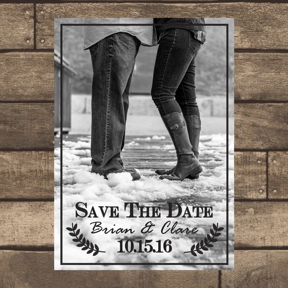 Printable Engagement Photo Save The Date