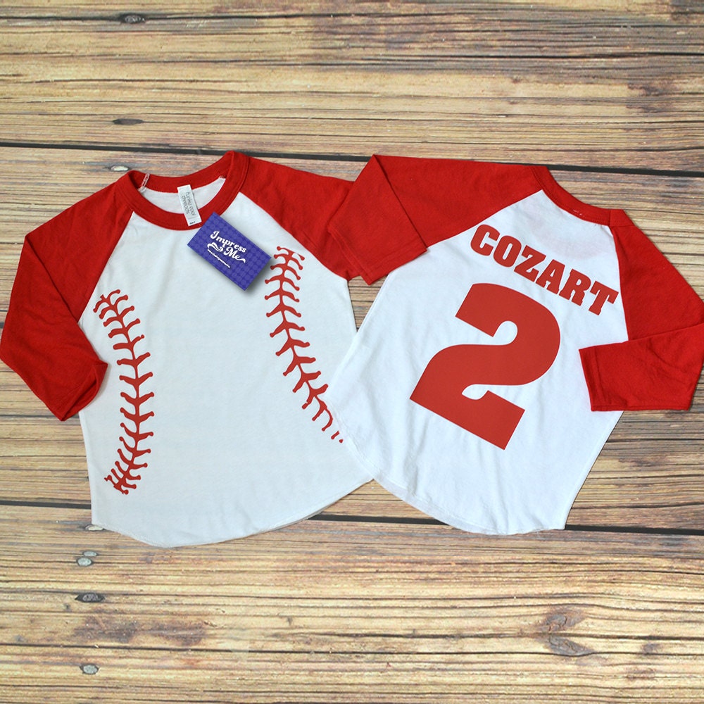 Personalized Raglan Baseball Shirt. American Apparel. Kids.