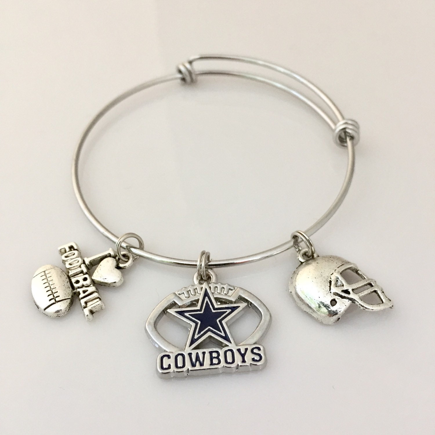 Dallas Cowboys Bracelet.Dallas Cowboy Expandable Football