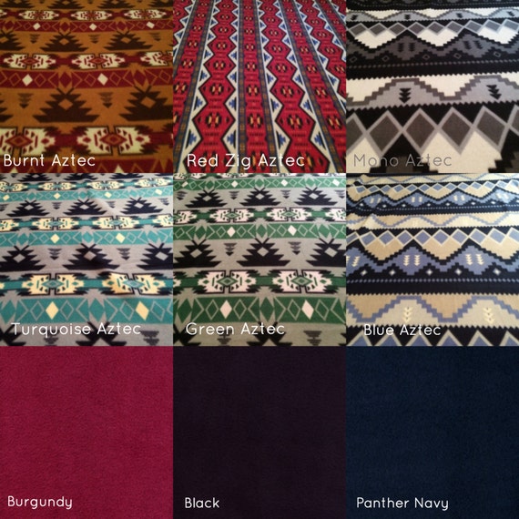 Blue Aztec Fleece Blanket Aztec Navajo Native Printed by gHwc