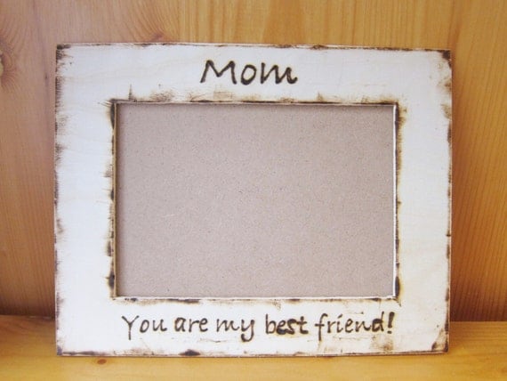 Custom Handwriting Wood Photo Picture Frame for Mom Mum Mothers Day Birthday, Gift From Kids, Wood Burn, Shine Kids Crafts,