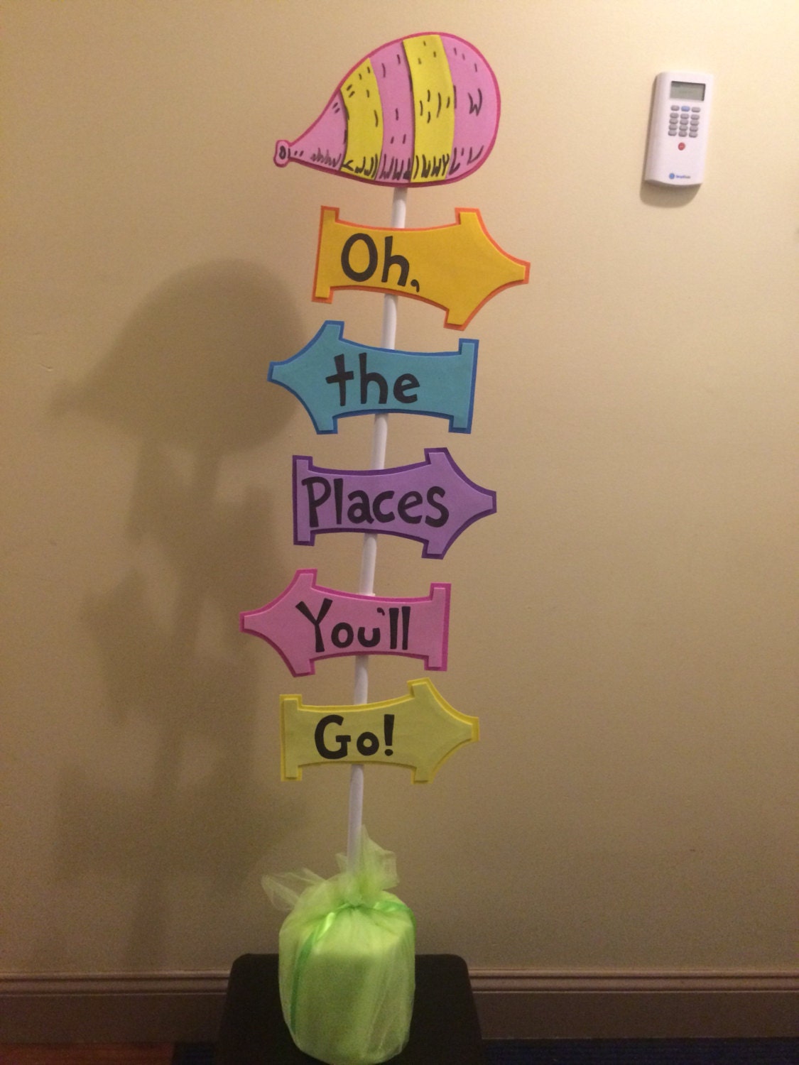 Oh the places you ll go Sign dr seuss birthday baby