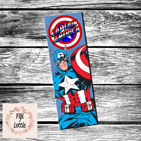 Captain America Bookmark Printable Instant Download