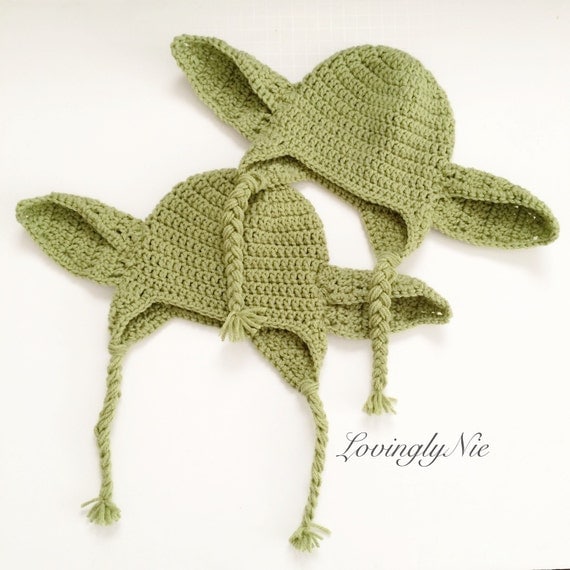 Crochet yoda beanies for twins yoda beanie yoda hat twins