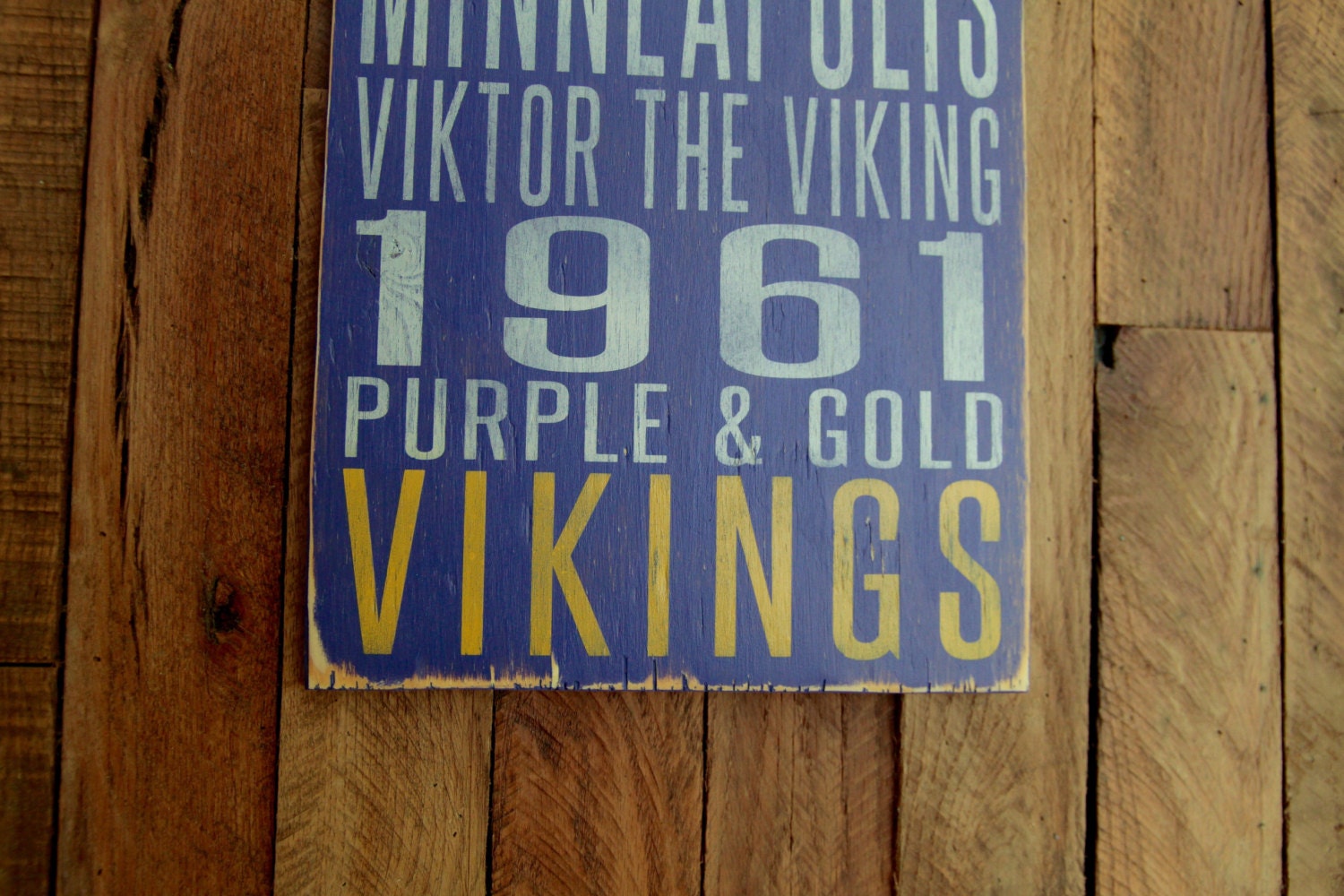 Minnesota Vikings Distressed Wood SignGreat by SportsSigns ...