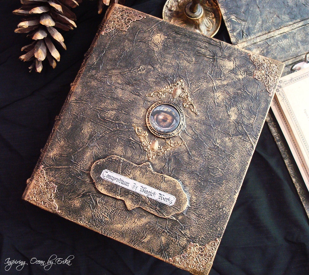 Book of shadows Grimoire binder book cover A5 by InspiringOcean