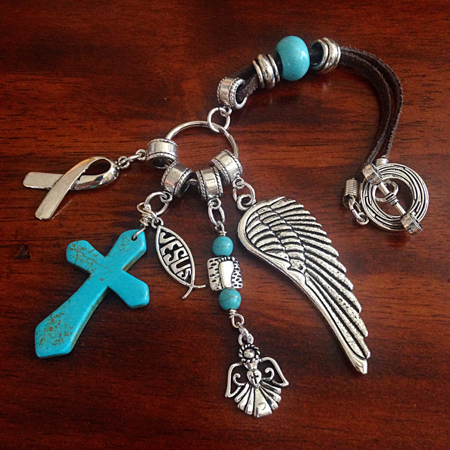 Keychain Car Charm Rearview Mirror Charm Keychain Car