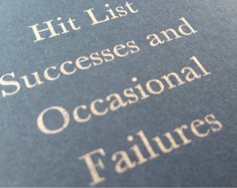 Hit List - Small Funny Letterpress Notebooks - Jotter, Mini Journal, Cahier, Carnet, Moleskine