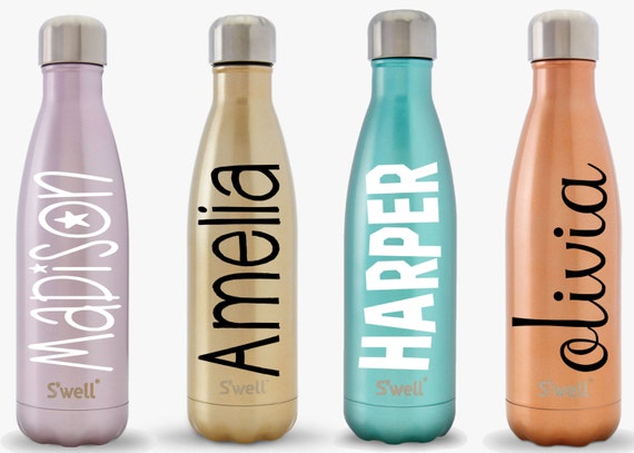 S'well Water Bottle with Personalized Custom Name (Glitter Collection)
