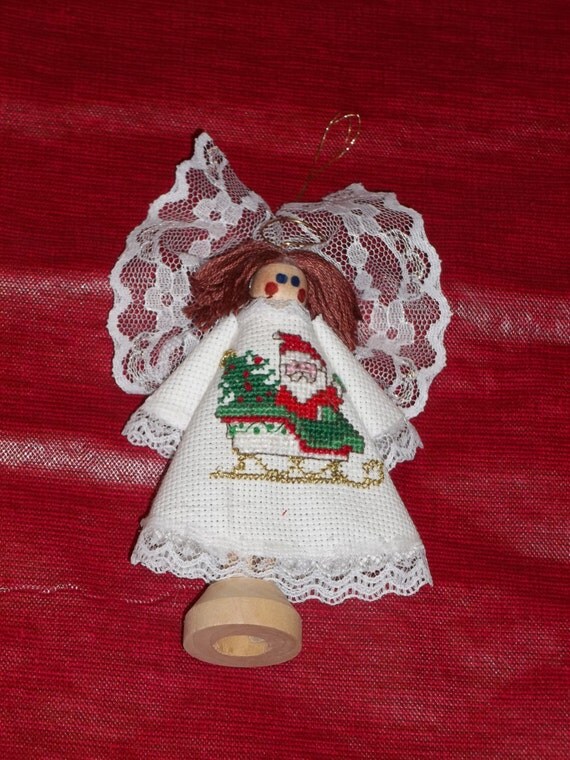 Counted Cross Stitch Clothespin Angel By Andrick11 On Etsy