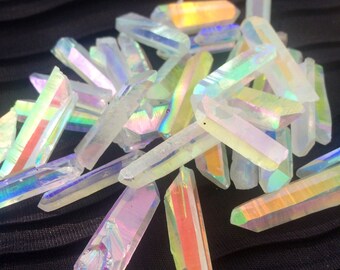 Angel Aura Quartz Crystal Points Small