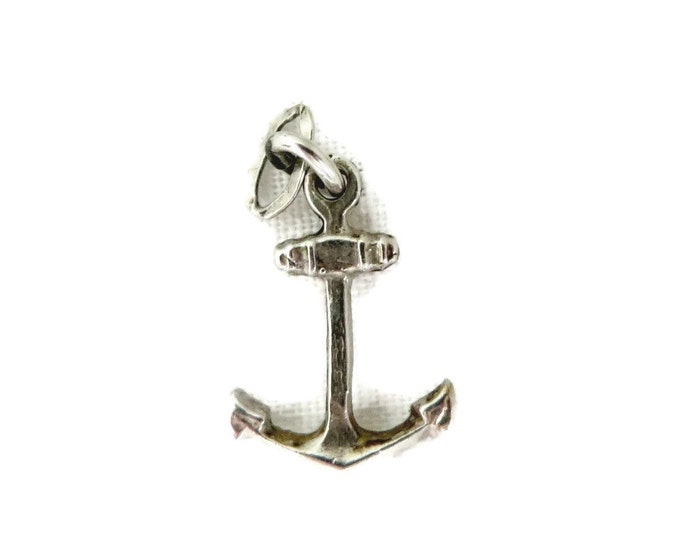 Sterling Silver Anchor Charm - Vintage Nautical Charm, Boating Pendant, Charm Bracelet, Gift Idea