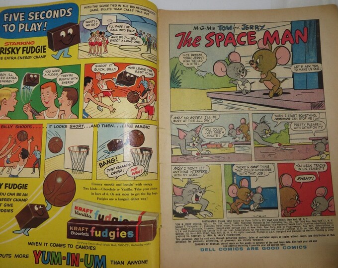 Tom and Jerry Comic Book, Vintage Dell Comics Vol. 1 No. 188, March 1960