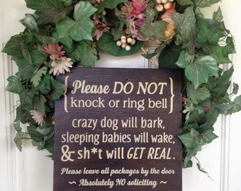 Please knock sign | Etsy