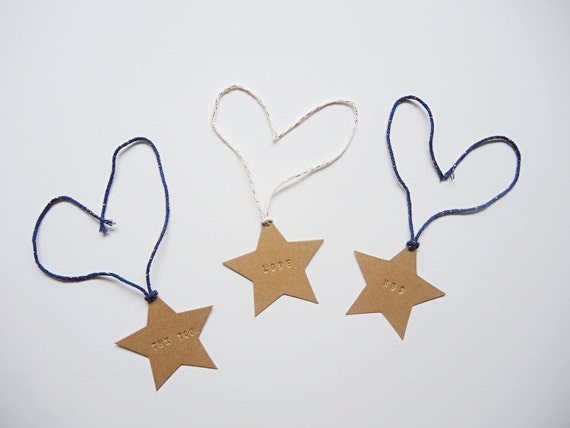 Items similar to 30 Star tags, Birthday tags, Gift tags, Thank you tags ...