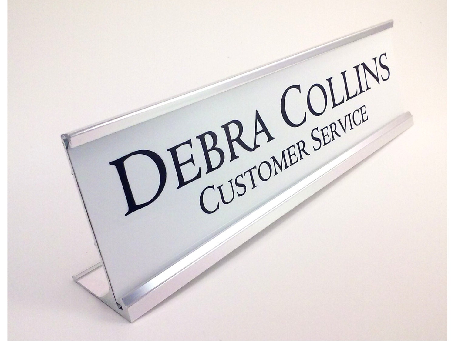 Personalized Desk Name plate nameplate white insert with
