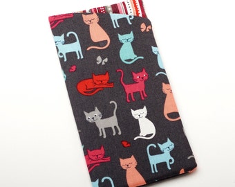 Cat Eye Glasses Case, Sunglasses Sleeve, Soft Eyeglass Holder - Cat Lover Gift - Cat Accessories