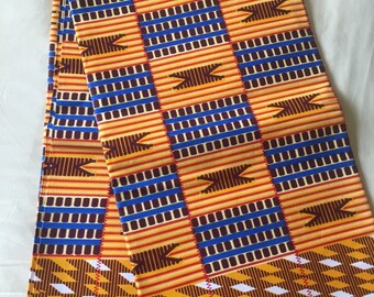 Jamaican inspired fabric Ghanian Kente cloth black green