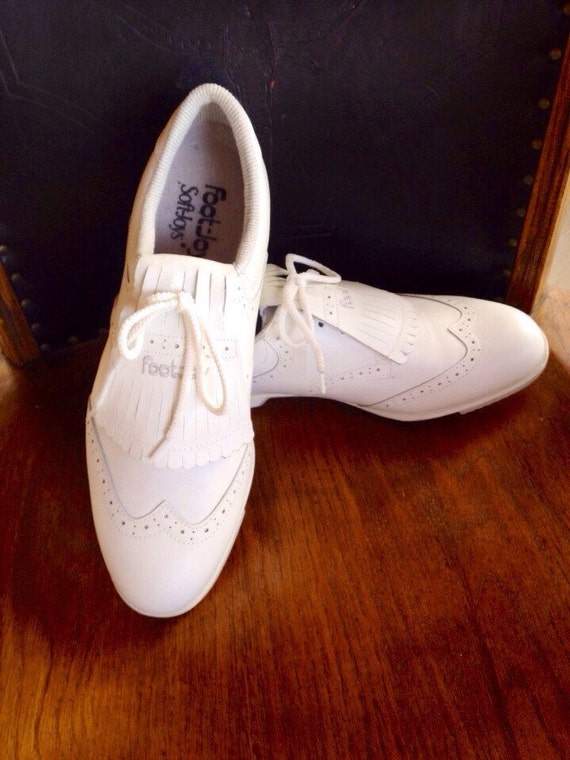 Ladies Golf Shoes White Oxford Kilties FootJoy by WeFindVintage