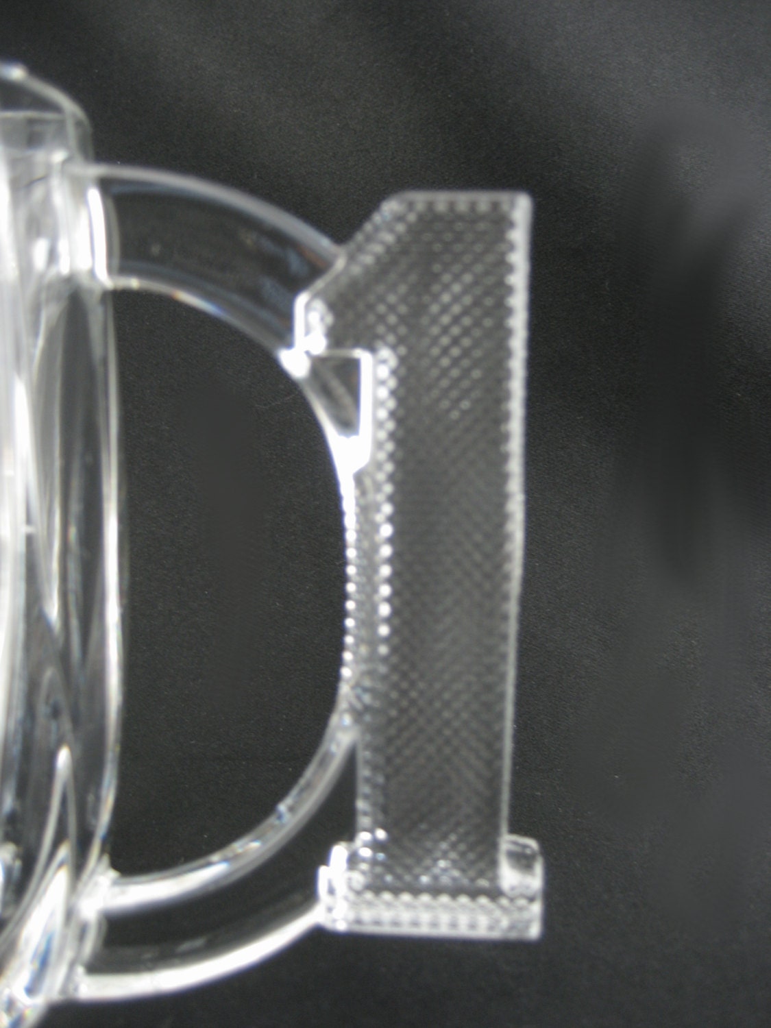 Heavy Crystal Glass Beer Mug Vintage Clear Mikasa Large