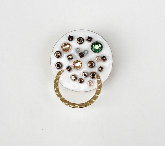 Brooch Eyeglass Holder Swarovski by WhimsicalinDeSoto