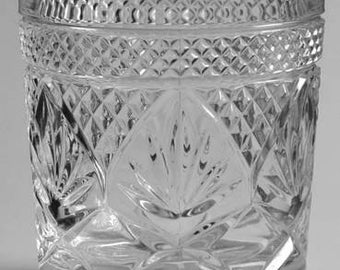 Cris D'Arques Durand Luminarc Clear Old Fashion Pressed Antique Clear Glass Short Tumbler