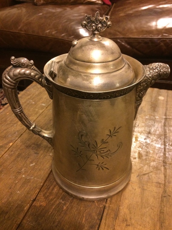 Antique Silver Plated Water Pitcher Very Decorative