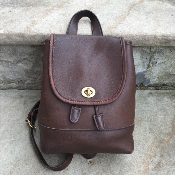 SALE Vintage brown leather COACH backpack 9960 day pack purse