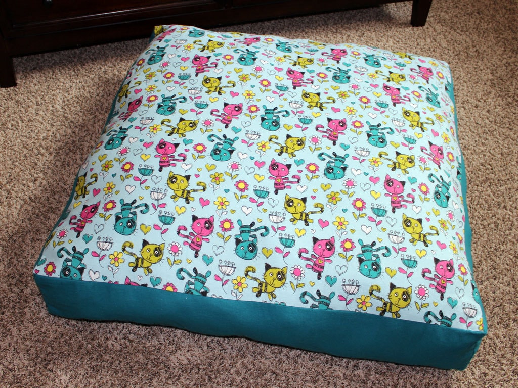 Kids Floor Pillow Floor Cushion Cat Decor Girls Room