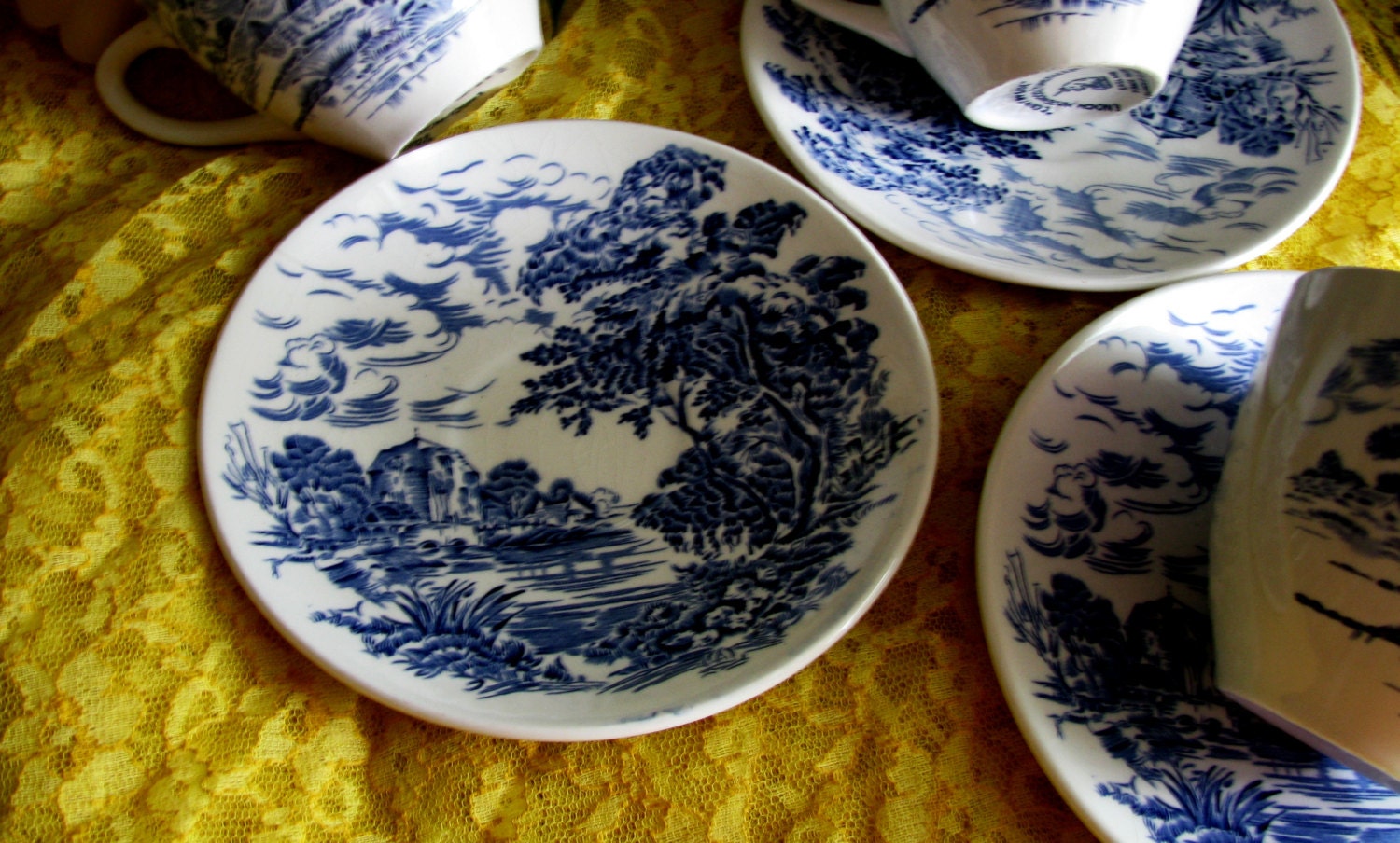 Wedgwood China Enoch Tunstall Countryside Blue Wedgwood China Enoch Tunstall Countryside Blue