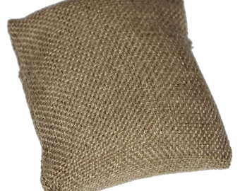 Burlap Pillow for Watches or Bracelets 3"x3" (Pkg of 5) (DIS3130)