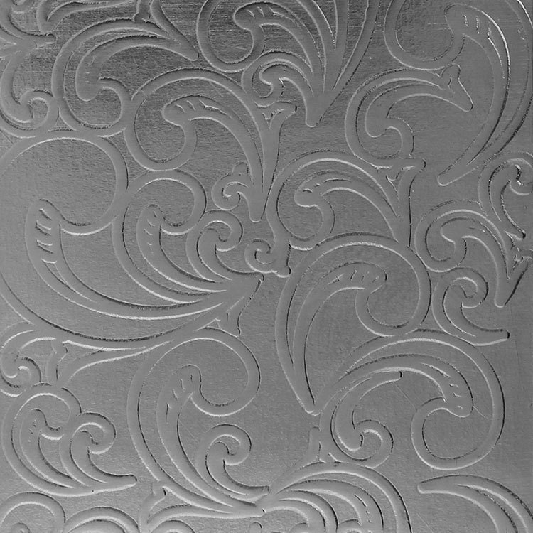 Patterned Sterling Silver Sheet Nouveau 2 x